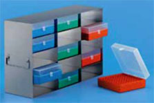 Tarsons Upright Freezer Racks for Cryocube Box 100 Places